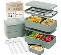 Umami Lunch Box Bento, Tout-en-1, Couverts Inclus, Boite Repas