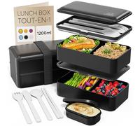 Umami Boîte bento Original 1,2 l noir mat plastique