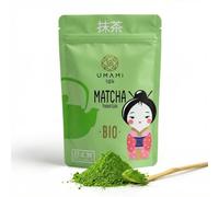Umami Poudre de Thé Vert Matcha BIO - Grade Premium 1ère Récolte - Cultivé à Uji Kyoto, Japon - Superfood Énergisant, Idéal à Boire - 50g