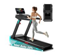 UMAY Tapis de Course avec Inclinaison Automatique de 20%, 3,5CV, 180KG
