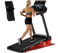 UMAY Tapis de Course Pliable 12KM/H,Tapis Roulant Electrique Pliable 3.0HP/2200W avec Moniteur de Fréquence Cardiaque,APP et Haut-Parleur,Tapis de Marche Silencieux avec 12 Programmes, Design Robuste