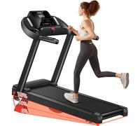 UMAY Tapis de Course Pliable 14KM/H,Tapis Roulant Electrique Pliable 3.0HP/2200W avec Moniteur de Fréquence Cardiaque,APP et Haut-Parleur,Tapis de Marche Silencieux avec 12 Programmes, Design Stable