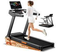 UMAY Tapis de Course Pliable Inclinable 16%, 14KM/H, Compact