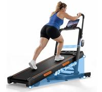 UMAY Tapis de Course Pliable Inclinable Simulateur Montagne 10km/h | 3.0 CV Tapis de Marche Pliable Inclinable, 12 Amortisseurs, Support Tablette Ventouse, Magnétique, Charge 159 KG