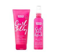 Umberto Giannini Curl Jelly Scrunching Gel Capillaire Végétalien et Sans Cruauté pour Cheveux Bouclés ou Ondulés, 150 ml (Curl Jelly et Refresh Spray)