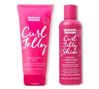 Umberto Giannini Curl Jelly Scrunching Jelly 200 ml et Curl Jelly Shine Après-shampoing sans rinçage 180 ml Végétalien et sans cruauté envers les animaux