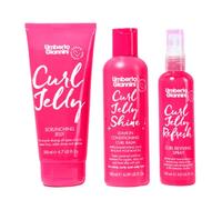 Umberto Giannini Curl & Styling Lot de 3 flacons de 3 flacons de gelée pour boucles, gel rafraîchissant, après-shampoing sans rinçage