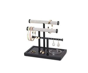 Umbra 1004447-048-REM Support pour bracelets, boucles d'oreilles, bagues et autres accessoires, Noir/Noyer, Taille unique