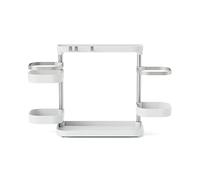 Umbra 1017580-670 Holster Multi-Level-Organizer, Moderne Aufbewahrung für Küche, Badezimmer und Büro, Kunststoff, Weiss/Nickel