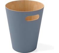 Umbra Abfalleimer Woodrow, Papierkorb, Holz, Schieferblau, 7.5 L, 082780-1050