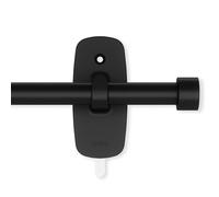 Umbra Adhera Cappa Tringle à rideaux D16 mm, 71-121 cm, noir, acier, installation sans perçage, 2 supports adhésifs assortis inclus