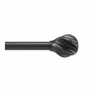 Umbra Barre à rideaux Helix, Barre à rideaux extensible, acier, noir, Ø 2.5 cm, 1017250-038