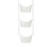 Umbra Bath Bask Dusch Caddy, Duschablage, Duschregal, Duschkorb, Badregal, Ablage, Kunststoff / Edelstahl, Weiß / Nickel, 022360670