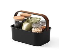 Umbra Organizer Bellwood, mit entnehmbaren Trennwänden, ABS, Holz, Schwarz, Walnuss, 29 x 17 x 20 cm, 1019941-048