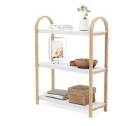 Umbra Bellwood Étagère autoportante à 3 niveaux, Blanc / Naturel