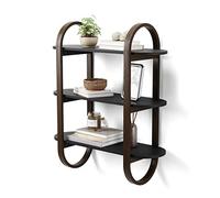 Umbra Bellwood Étagère murale à 3 niveaux, Noir / Noyer