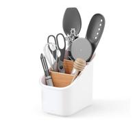 Umbra Bellwood Porte-ustensiles de cuisine avec 3 compartiments amovibles Blanc/naturel