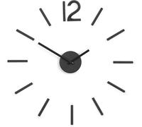 Horloge murale adhésive noir customisable en métal BLINK