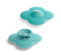 Umbra Bloom Bonde de Douche et récupérateur de Cheveux - Silicone, Surf - Facile à Nettoyer, Durable