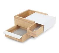 Boite à bijoux en bois naturel Blanc