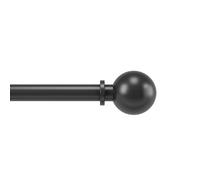 Umbra Bolas Tringle À Rideaux Réglable 25 mm de Diamètre, 92-184 cm, Noir Mat