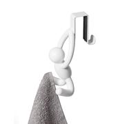 Lot de 2 patères double crochets dessus de porte Buddy otd cab blanc - Umbra - Blanc - Plastique Blanc