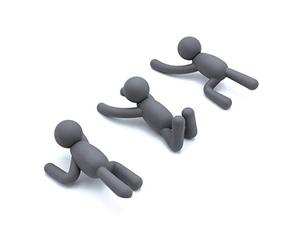 Umbra Buddy Lot de 3 crochets muraux décoratifs pour vestes, écharpes, sacs, sacs à dos, serviettes et plus