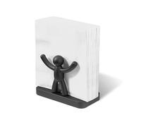 UMBRA Buddy Napkin. Porte-serviettes en papier Buddy. En plastique noir, finition au toucher très doux. Dimension 15.2x8.9x7.6cm.