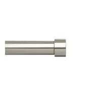 Umbra Cappa Tringle à Rideaux Extensible, 91-168 cm, D25mm, Nickel | Acier, supporte jusqu'à 10 kg, installation avec supports muraux réglables, compatible œillets pattes et galons