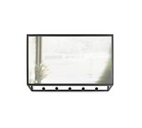 Umbra Cubiko Miroir et Rangement Mural, Métal Noir