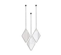 Jeu de 3 miroirs suspendus métal noir Dima - Umbra - Noir - Verre Noir