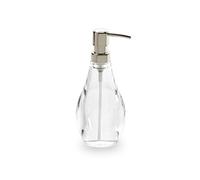 Umbra Droplet Pompe à Savon, Distributeur en Acrylique moulé, Transparent | Silhouette de goutte d'eau, réservoir rechargeable, pression facile, pour lavabo ou évier, s'essuie facilement