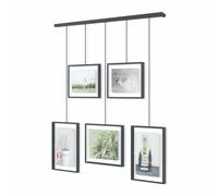 Umbra Exhibit Ensemble De 5 Cadres Modulables Pour 10 x 15 et 13 x 18 cm Photos, Illustrations, Œuvres D'Art et Bien Plus Encore, Acier, Noir