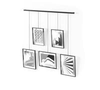 Umbra Exhibit Ensemble De 5 Cadres Modulables Pour 10x15 et 13x18 cm Photos, Illustrations, Œuvres D'Art et Bien Plus Encore, Acier, Noir