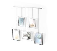 Umbra Exhibit Ensemble De 5 Cadres Modulables Pour 10x15 et 13x18 cm Photos, Illustrations, Œuvres D'Art et Bien Plus Encore, Acier, Chrome