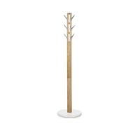 Umbra Porte-manteaux sur pied Flapper Bois d'hévéa 9 crochets 165 cm Blanc/Naturel