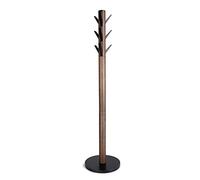 Porte manteau Umbra Portemanteau en bois avec 9 accroches rabattables noyer et noir flapper
