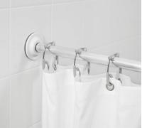 Umbra Flex Doppel Duschvorhangringe, Haken für Duschvorhang mit Gleitsystem, Duschhaken, Duschringe, Ringe, Grau/Chrom, Edelstahl, 12er Set, 1013172-1165