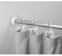 Umbra Flex double anneaux pour rideau de douche, crochets pour rideau de douche avec système de glissement, crochets de douche, anneaux de douche, anneaux, blanc/chrome, acier inoxydable, lot de 12, 1