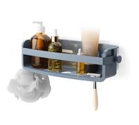 Umbra Flex Étagère de Douche adhésive antirouille pour shampooing, après-shampooing, Gel Douche, Savon, éponge luffa, Rasoir, sans perçage, antirouille, Bleu Ardoise