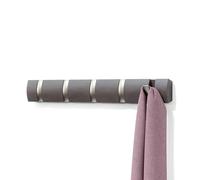 Porte manteau 5 crochets gris béton FLIP