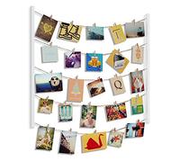 UMBRA Hangit. Pêle-mêle mural hangit, pour environ 40 photos, en bois blanc laqué. Dimension 75,5 x 66,2 x 4 cm