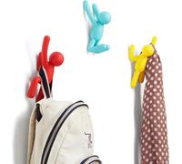 Umbra Hooks Buddy Wandhaken, Aufhänger, Kleiderhaken, Kleideraufhänger, Garderobenhaken, 3 Haken, Kunststoff, Mehrfarbig, 318165022