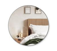 Miroir rond en métal 86 cm Hubba titane