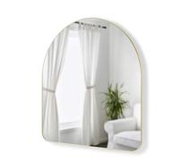 Umbra Hubba Miroir mural arqué, cadre en métal, 86x91 cm, Laiton