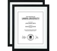 Umbra Lot de 2 Cadres à Documents 27,9 x 35,6 cm, Noir, 27,9 x 35,6 cm