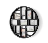 Cadre Umbra Cadre multivues 9 photos rond en plastique moul? Noir