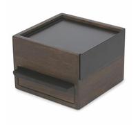 Coffret à bijoux noyer et noir avec tiroirs à compartiments cachés UMBRA Noir Noir