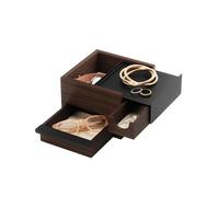 UMBRA mini stowit wallnut Coffret à bijoux Rangement moderne pour objets et souvenirs avec tiroirs à compartiments cachés pour bagues, bracelets, montres, colliers, boucles d'oreilles et accessoires