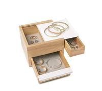 Boite à bijoux en bois naturel Blanc